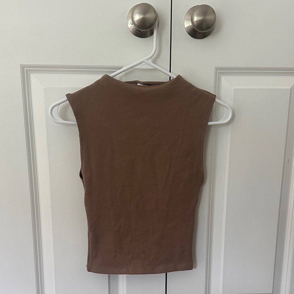 Zara Sleeveless Tan Tank Top